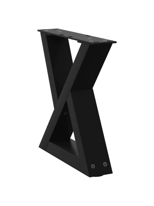 Nohy konferenčního stolku 2 ks černé 40 x (30-31,3) cm ocelové