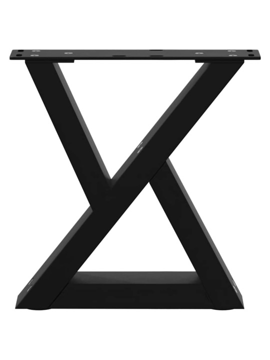 Nohy konferenčního stolku 2 ks černé 40 x (30-31,3) cm ocelové
