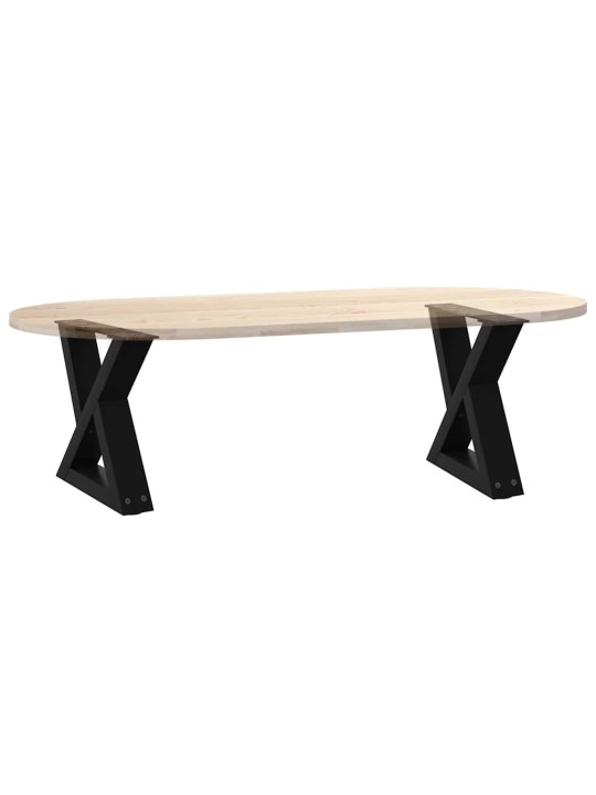 Nohy konferenčního stolku 2 ks černé 40 x (30-31,3) cm ocelové