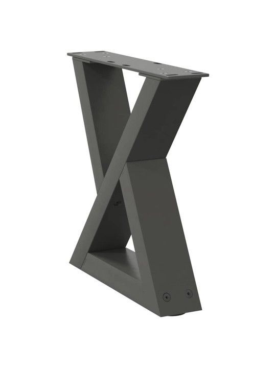 Nohy konferenčního stolku 2 ks antracitové 40 x (30-31,3) cm ocelové