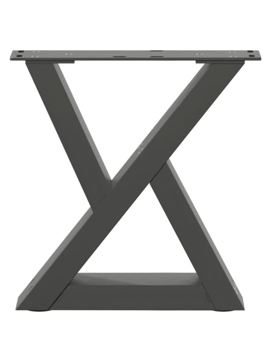 Nohy konferenčního stolku 2 ks antracitové 40 x (30-31,3) cm ocelové