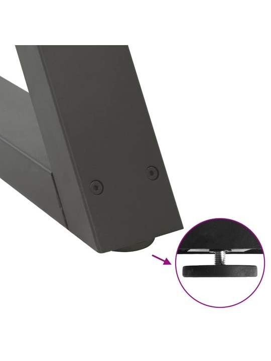 Nohy konferenčního stolku 2 ks antracitové 40 x (30-31,3) cm ocelové