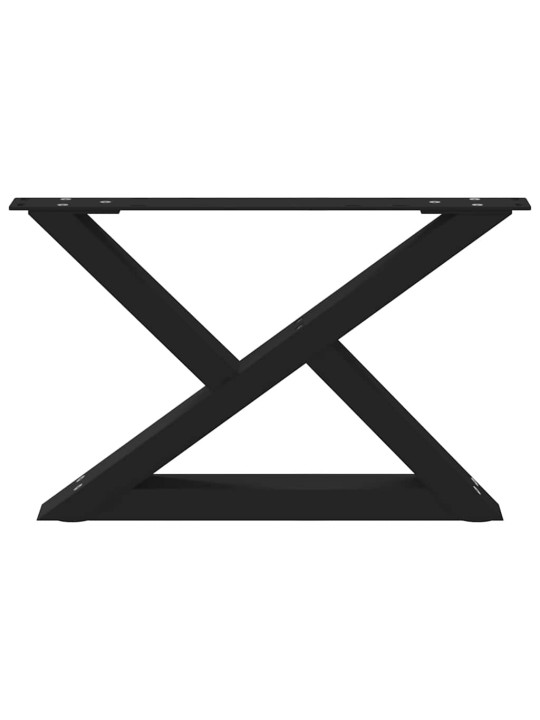 Nohy konferenčního stolku 2 ks černé 50 x (30-31,3) cm ocelové