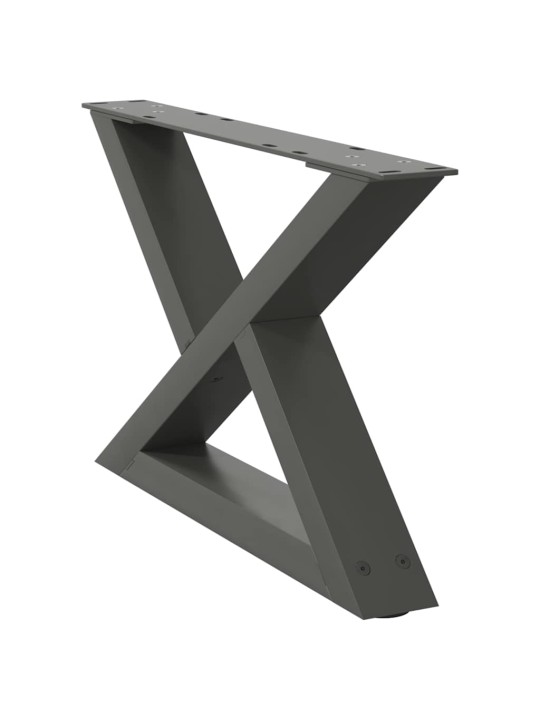 Nohy konferenčního stolku 2 ks antracitové 50 x (30-31,3) cm ocelové