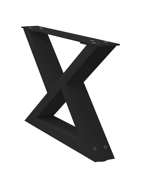 Nohy konferenčního stolku 2 ks černé 60 x (30-31,3) cm ocelové