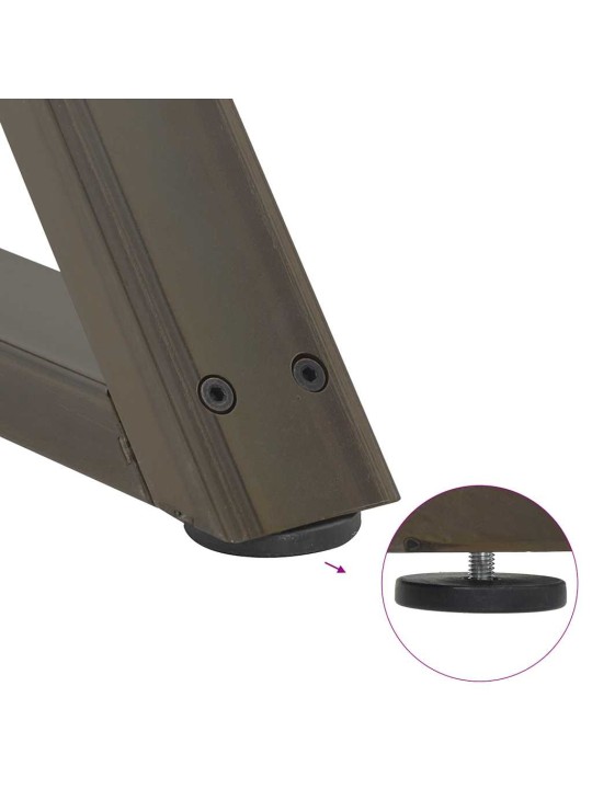Nohy konferenčního stolku 2 ks přírodní ocel 60 x (30-31,3) cm ocel