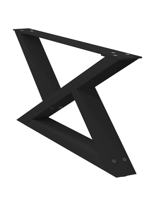 Nohy konferenčního stolku 2 ks černé 70 x (30-31,3) cm ocelové