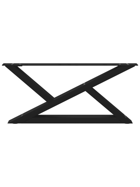 Nohy konferenčního stolku 2 ks černé 70 x (30-31,3) cm ocelové
