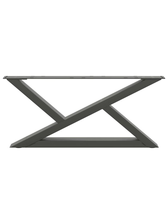 Nohy konferenčního stolku 2 ks antracitové 70 x (30-31,3) cm ocelové