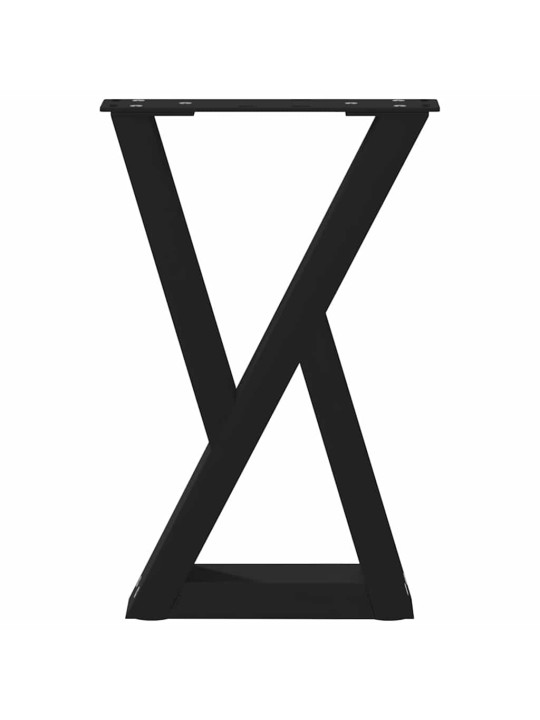 Nohy konferenčního stolku 2 ks černé 38 x (42-43,3) cm ocelové