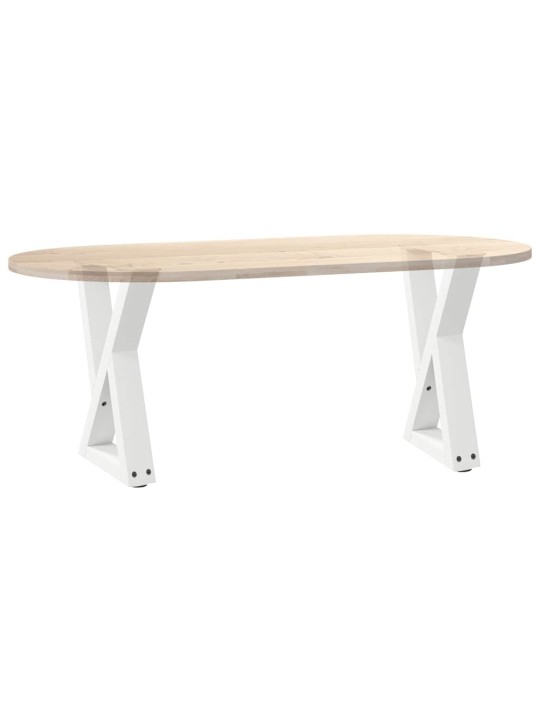 Nohy konferenčního stolku 2 ks bílé 38 x (42-43,3) cm ocelové