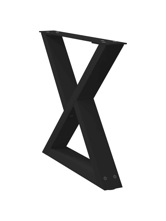 Nohy konferenčního stolku 2 ks černé 50 x (42-43,3) cm ocelové