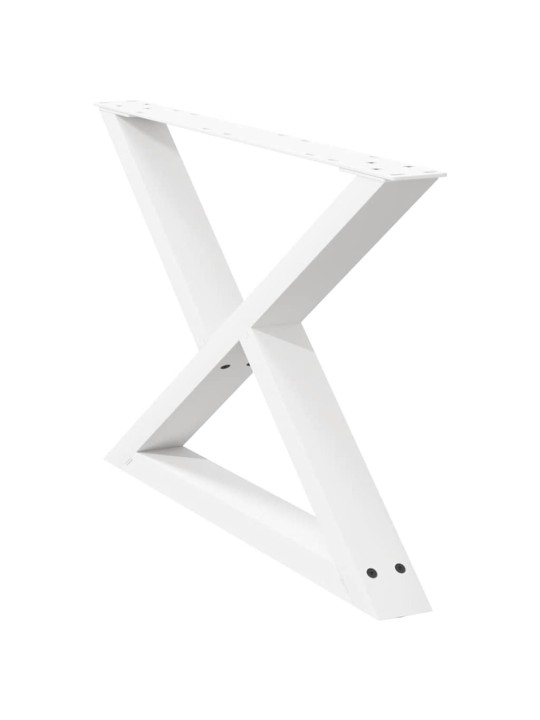 Nohy konferenčního stolku 2 ks bílé 70 x (42-43,3) cm ocelové