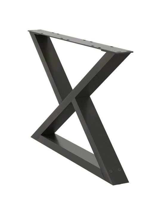 Nohy konferenčního stolku 2 ks antracitové 70 x (42-43,3) cm ocelové