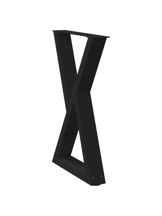 Nohy k jídelnímu stolu 2 ks černé 60 x (72-73,3) cm ocelové