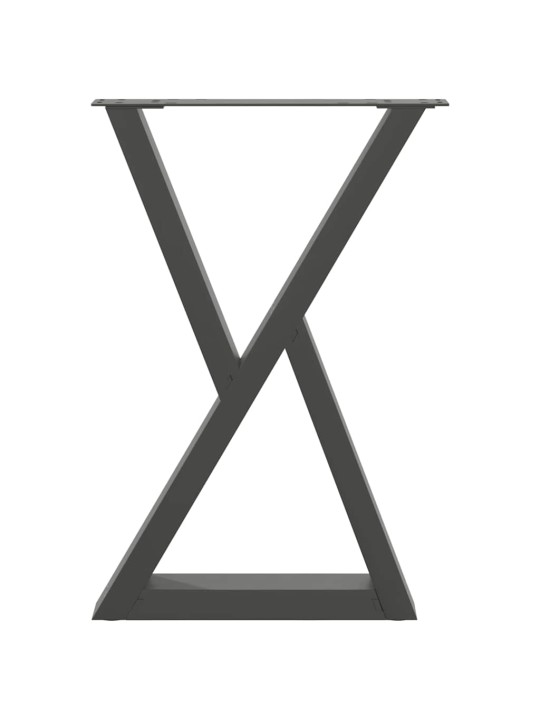 Nohy k jídelnímu stolu 2 ks antracitové 60 x (72-73,3) cm ocelové