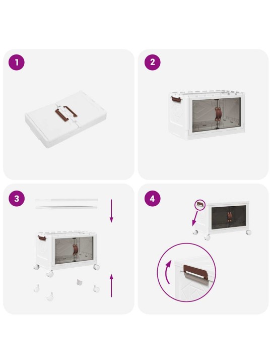 Stohovatelný úložný box na kolečkách 28 l 48,5x29,5x33 cm