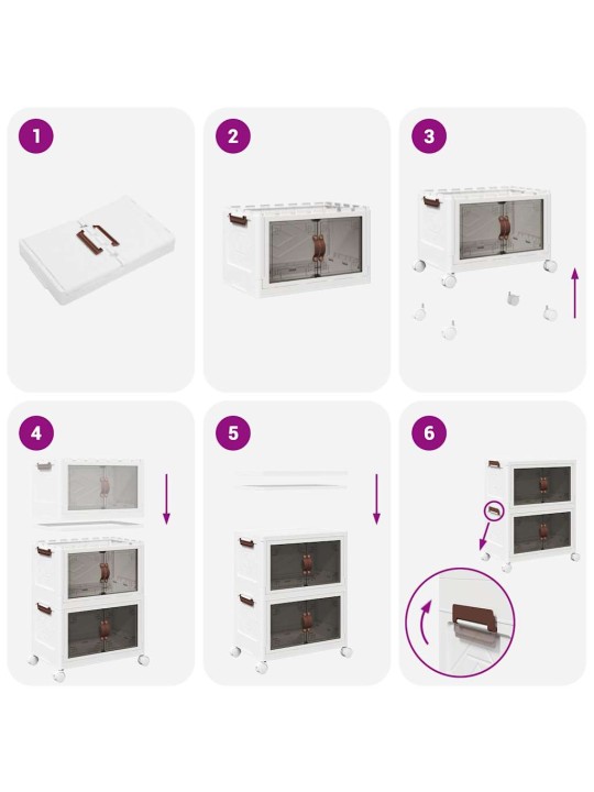 Stohovatelný úložný box na kolečkách 2-patrový 28 l
