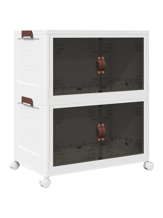 Stohovatelný úložný box na kolečkách 2-patrový 75 l 64x40x76 cm