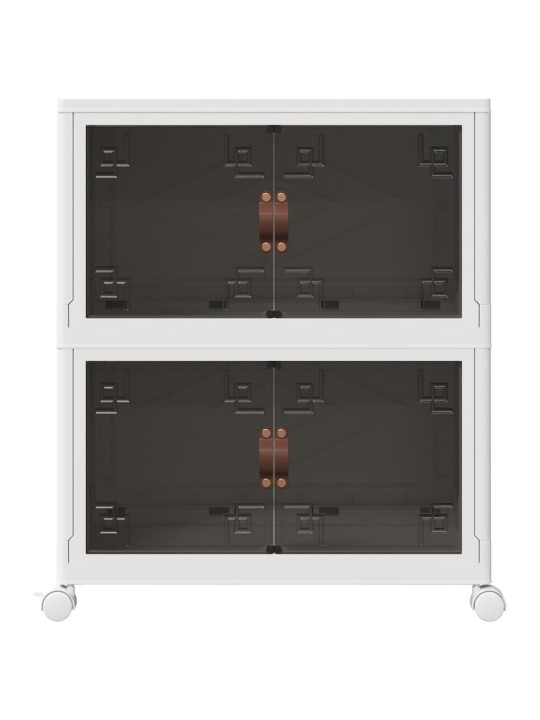 Stohovatelný úložný box na kolečkách 2-patrový 75 l 64x40x76 cm