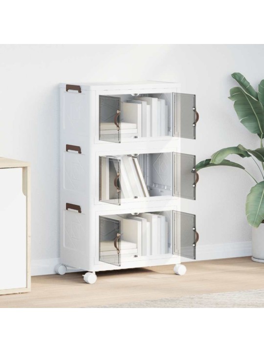 Stohovatelný úložný box na kolečkách 3-patrový 28 l