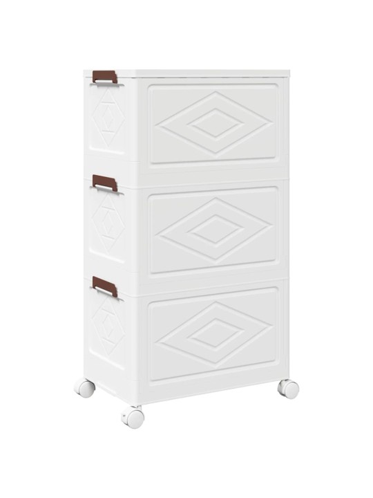 Stohovatelný úložný box na kolečkách 3-patrový 28 l
