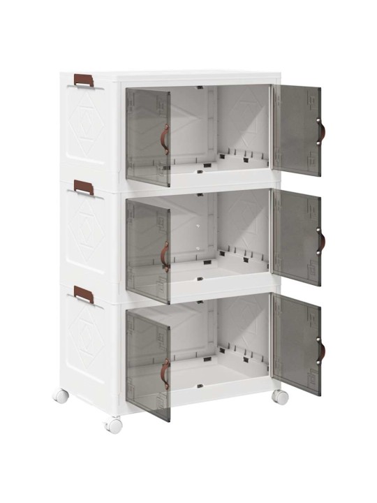 Stohovatelný úložný box na kolečkách 3-patrový 75 l