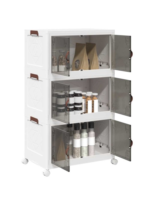 Stohovatelný úložný box na kolečkách 3-patrový 75 l