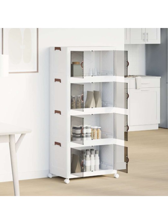 Stohovatelný úložný box na kolečkách 4-patrový 75 l