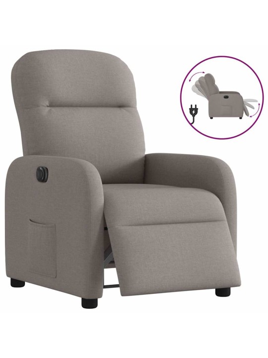 Elektrické polohovací křeslo taupe textil