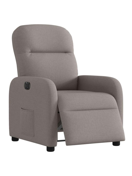 Elektrické polohovací křeslo taupe textil