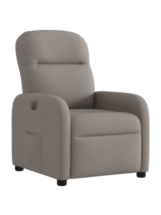 Elektrické polohovací křeslo taupe textil