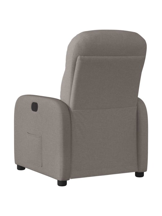 Elektrické polohovací křeslo taupe textil