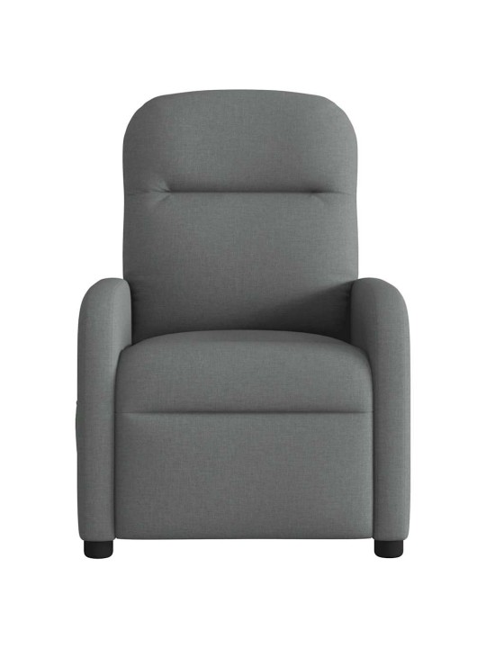 Elektrické masážní polohovací křeslo tmavě šedé textil