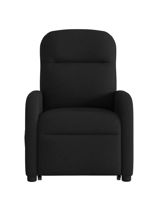 Zvedací polohovací křeslo černé textil