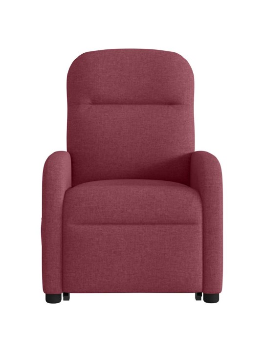 Zvedací polohovací křeslo vínové textil