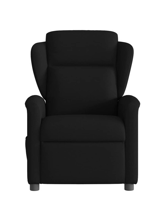 Elektrické polohovací křeslo černé textil