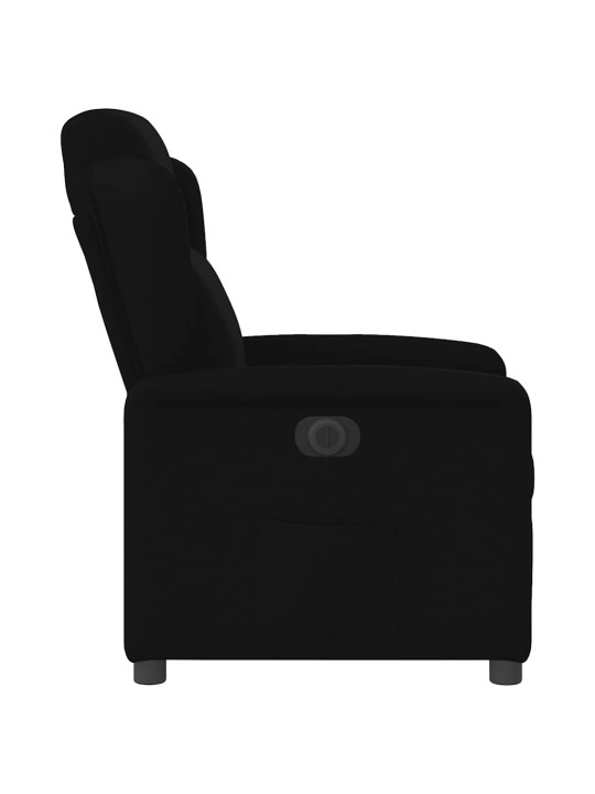 Elektrické polohovací křeslo černé textil