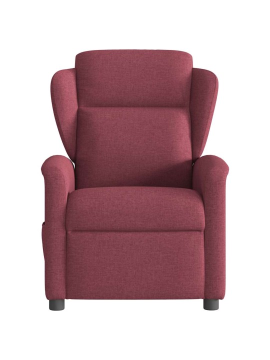 Elektrické masážní polohovací křeslo vínové textil