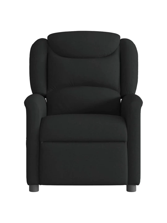 Elektrické polohovací křeslo černé textil