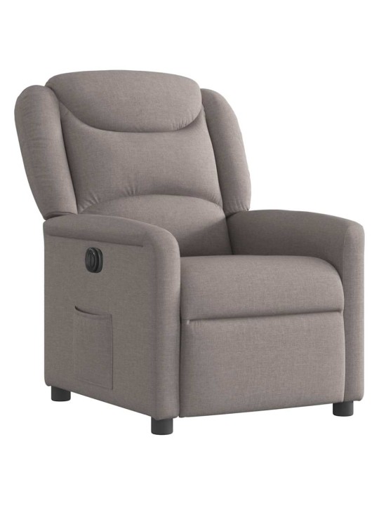 Elektrické polohovací křeslo taupe textil