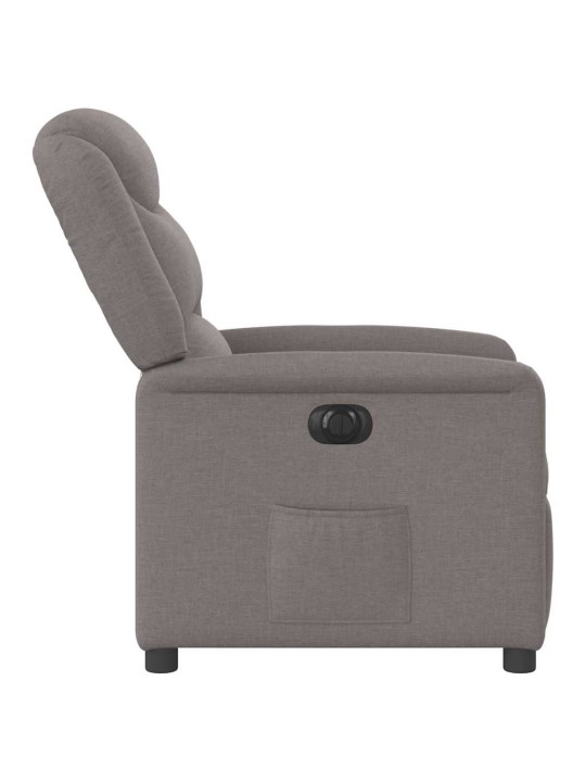 Elektrické polohovací křeslo taupe textil