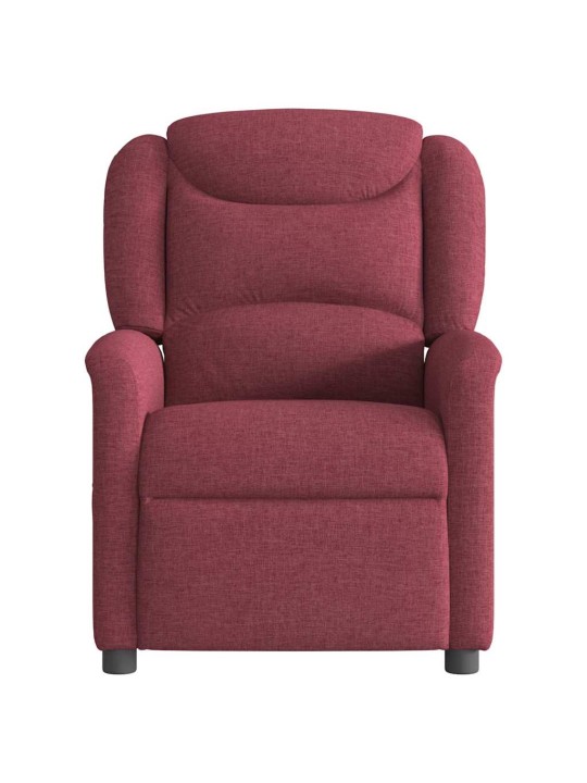 Elektrické masážní polohovací křeslo vínové textil