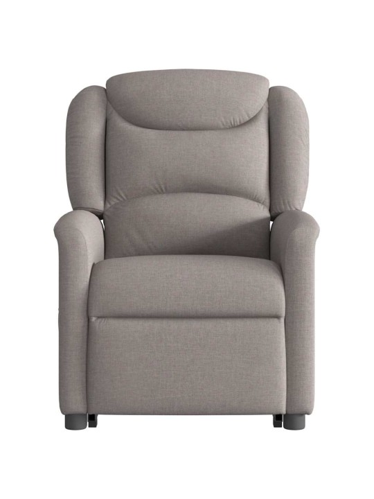 Zvedací polohovací křeslo taupe textil