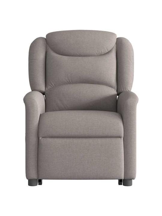 Elektrické zvedací polohovací křeslo taupe textil