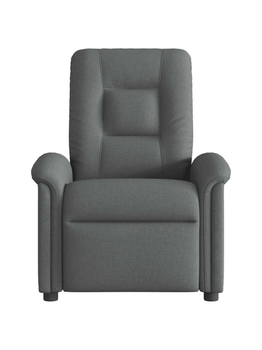 Elektrické polohovací křeslo tmavě šedé textil
