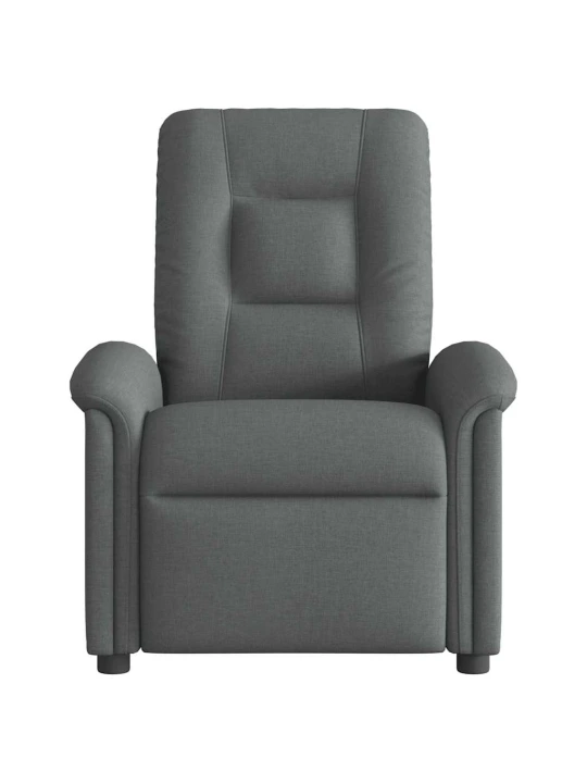 Elektrické polohovací křeslo tmavě šedé textil