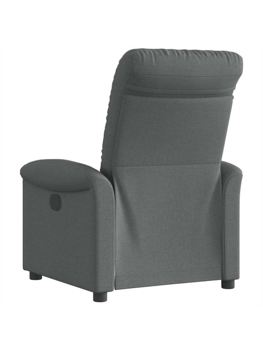 Elektrické polohovací křeslo tmavě šedé textil