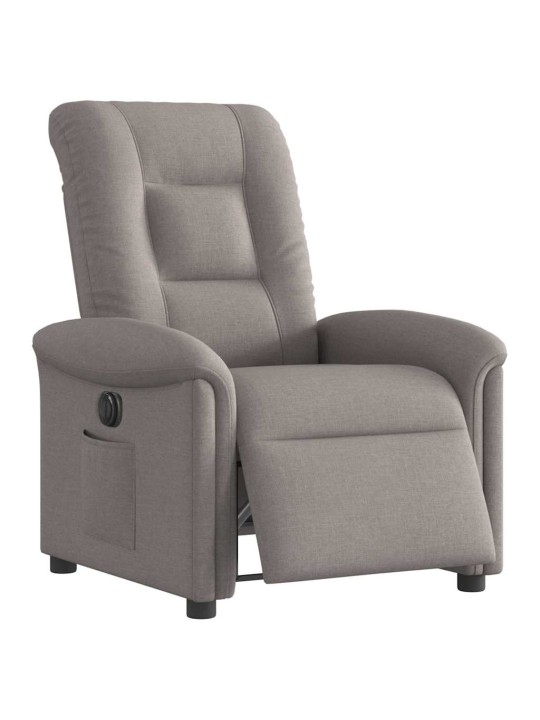 Elektrické polohovací křeslo taupe textil