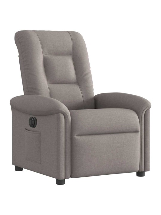 Elektrické polohovací křeslo taupe textil